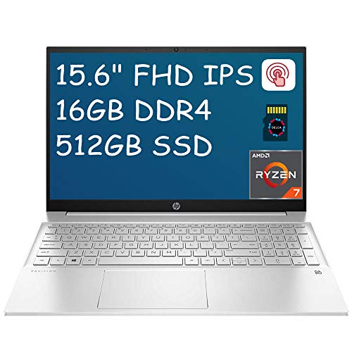 HP Pavilion 15 Laptop I 15.6" FHD IPS Touchscreen I AMD Octa-Core Ryzen 7 4700U (>i7-10510U) I 16GB DDR4 512GB SSD I Backlit Keyboard B&O HDMI Win 10 + 32GB Micro SD Card