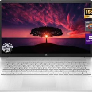 HP 17.3'' FHD IPS Display Business Laptop, AMD Ryzen 5 5500U Processor, Windows 10 Pro, 16GB RAM, 512GB SSD, Wi-Fi, Bluetooth, Webcam, Fingerprint Reader, Long Battery Life, Durlyfish