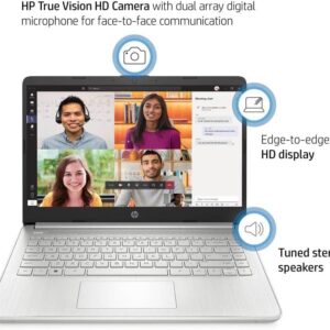 HP 2023 Newest 14 Laptop, 14 Inch Display, Intel Core i5-1135G7 Processor, 32GB RAM, 1TB SSD, Intel Iris Xe Graphics, Bluetooth, Webcam, Windows 11 Home, Natural Silver, Bundle with Cefesfy