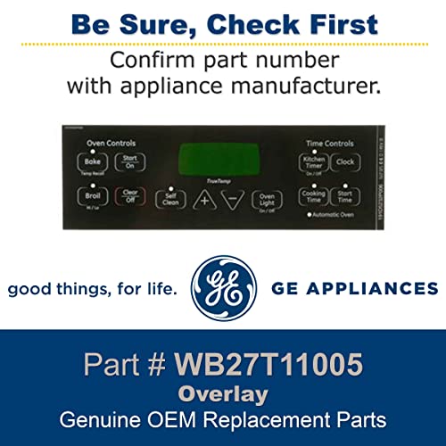 General Electric WB27T11005 Range/Stove/Oven Overlay , Black