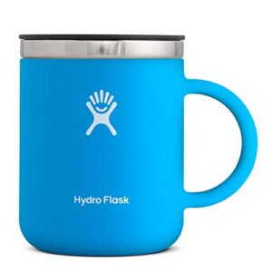 hydro flask 12 oz travel coffee mug – stainless steel & vacuum insulated – press-in lid – pacific