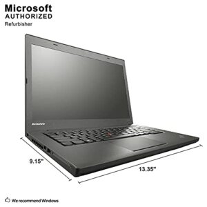 Lenovo Thinkpad T440 Ultrabook, 14 Inch Display, Intel Core 4th Gen i5-4300U 1.9GHz, 8GB RAM, 500GB, USB 3.0, WiFi, Windows 10 Professional (Renewed)