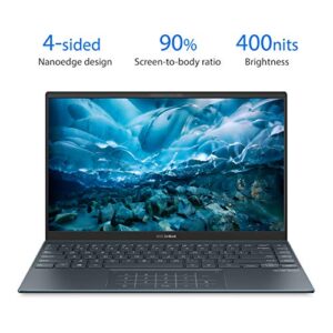 ASUS ZenBook 14 Ultra-Slim Laptop 14” Full HD NanoEdge Bezel Display, AMD Ryzen 5 5500U CPU, Radeon R5 Graphics, 8GB RAM, 512GB PCIe SSD, NumberPad, Windows 10 Home, Pine Grey, UM425UA-ES51