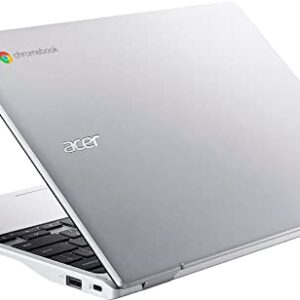 2022 Flagship Acer 311 Chromebook 11.6" HD Display Laptop Computer, MediaTek MT8183C 8-Core Processor, 4GB LPDDR4X, 32GB eMMC, WiFi 5, Webcam, Bluetooth, Chrome OS, Silver w/ GM Accessories