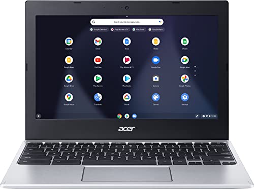 2022 Flagship Acer 311 Chromebook 11.6" HD Display Laptop Computer, MediaTek MT8183C 8-Core Processor, 4GB LPDDR4X, 32GB eMMC, WiFi 5, Webcam, Bluetooth, Chrome OS, Silver w/ GM Accessories