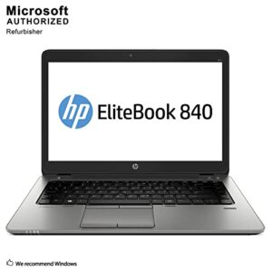 HP EliteBook 840 G2 14in HD Laptop Computer, Intel Core i5-5200U up to 2.70GHz, 8GB RAM, 128GB SSD, Bluetooth 4.0, WiFi, Windows 10 Professional (Renewed)
