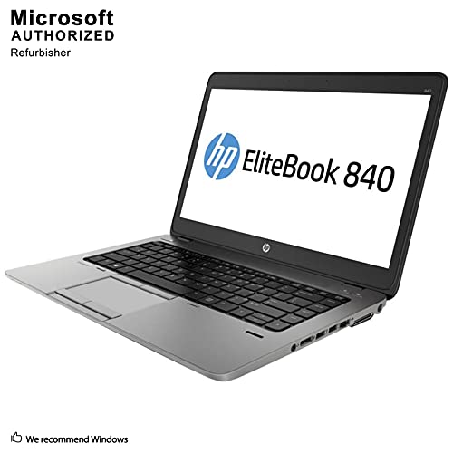 HP EliteBook 840 G2 14in HD Laptop Computer, Intel Core i5-5200U up to 2.70GHz, 8GB RAM, 128GB SSD, Bluetooth 4.0, WiFi, Windows 10 Professional (Renewed)