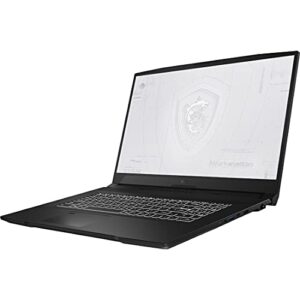 msi wf76 workstation laptop: 17.3″ 144hz fhd 1080p, intel core i7-11800h, nvidia quadro a2000 , 16gb, 1tb ssd, type c, wifi 6, tpm2.0 fingerprint, win10 pro, black (11uj-299)