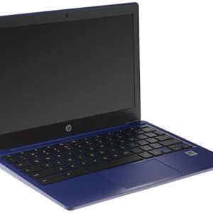 HP Chromebook 11 Laptop, MediaTek MT8183, 4 GB RAM, 64 GB eMMC, 11.6" HD Anti-Glare Screen, Chrome OS, Long Battery Life, USB-C Port, Custom-Tuned Speakers, Small Size(11a-na0090nr, 2022, Indigo Blue)