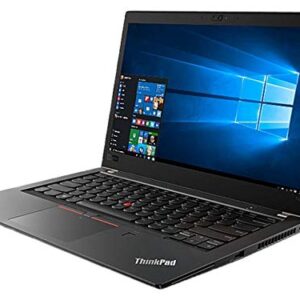 2018 Lenovo ThinkPad T480s Windows 10 Pro Laptop - Intel Core i7-8650U, 16GB RAM, 500GB SSD, 14-inch IPS FHD (1920x1080) Matte Display, Fingerprint Reader, Black Color (Renewed)