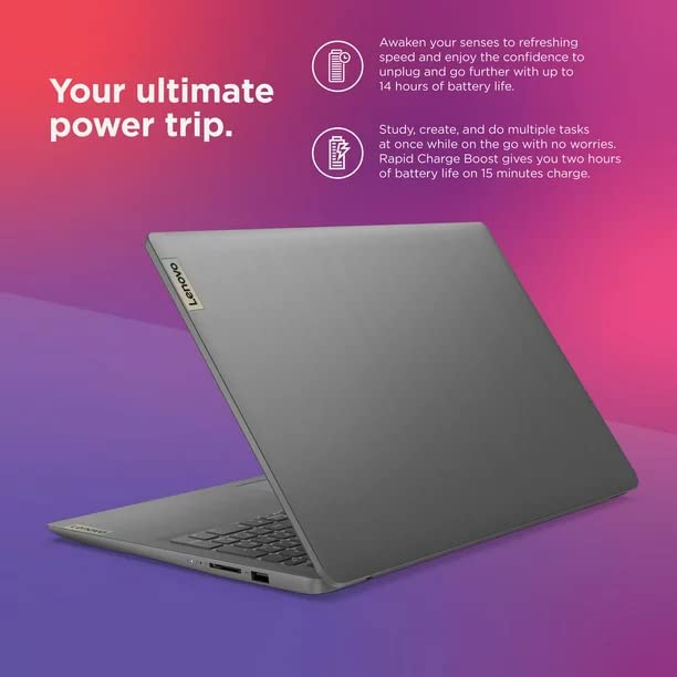 Lenovo Ideapad 3 15.6" FHD (1920 x 1080) Notebook Laptop, Fingerprint Reader, AMD Ryzen 5 5500U up to 2.4 GHz, Hexa Cores, 8GB RAM, 256GB SSD, Bluetooth, HDMI, Win 11, Arctic Grey, EAT Cloth