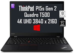 latest thinkpad p15s gen 2 15.6″ 4k uhd (intel 4-core i7-1165g7, 16gb ram, 1tb pcie ssd, quadro t500 graphics) mobile workstation laptop, backlit kb, fingerprint, 2 x thunderbolt 4, windows 11 pro
