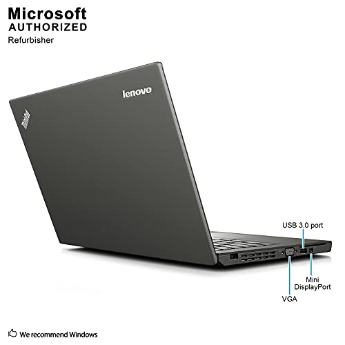 Lenovo ThinkPad X240 12.5in Laptop, Core i5-4300U 1.9GHz, 8GB Ram, 128GB SSD, Windows 10 Pro 64bit, Webcam (Renewed)