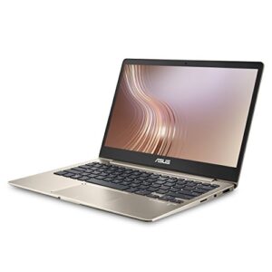 asus zenbook 13 ux331ua ultra-slim laptop 13.3” full hd wideview display, 8th gen intel core i7-8550u processor, 8gb lpddr3, 256gb ssd, windows 10, backlit keyboard, fingerprint, icicle gold
