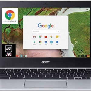 2022 Newest Acer 311 Chromebook 11.6" HD Display Laptop Computer, MediaTek 8-Core MT8183C Processor, 4GB LPDDR4X RAM, 32GB eMMC, WiFi 5, Webcam, Bluetooth, USB Type-C, Chrome OS, Silver+JVQ MP