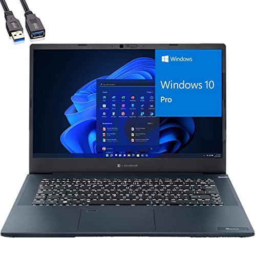 Toshiba Dynabook Tecra A40 14" FHD Business Laptop, Intel Quad-Core i5-1145G7 (Beat i7-1065G7), 8GB DDR4, 512GB PCIe SSD, WiFi 6, Backlit KB, Fingerprint Reader, Windows 10 Pro, BROAG Extension Cable