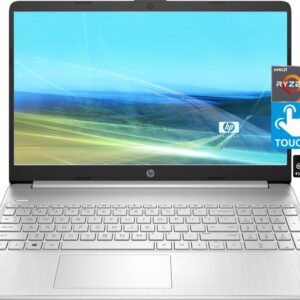 HP 15.6" HD Touchscreen Business &Home Laptop, AMD Ryzen 3 3250U, 16GB DDR4, 1TB NVMe SSD, HDMI Bluetooth WiFi Webcam, Long Battery Life, Natural Silver, Windows 11 Home, TiTac Card