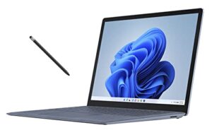 microsoft surface laptop 4, 13.5″ touchsceen, intel i5-1135g7, 4-core (quad-core) up tp 4.20 ghz, intel iris xe graphics, 8gb ddr4 ram, 512gb pcie ssd, windows 11, ice blue, with mtc stylus pen