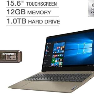 Lenovo IdeaPad 3 15.6" HD Touchscreen Anti-glare LED-Backlit Laptop, Intel Quad Core i5-1035G1, 12GB DDR4, 1TB HDD, 4-in-1 Card Reader, Webcam, Bluetooth, Wi-Fi 6, HDMI, Windows 10 w/ 32GB Flash Drive