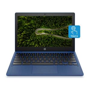 HP Chromebook 11-inch Laptop - MediaTek - MT8183 - 4 GB RAM - 32 GB eMMC Storage - 11.6-inch HD IPS Touchscreen - with Chrome OS™ - (11a-na0060nr, 2020 model, Indigo Blue)
