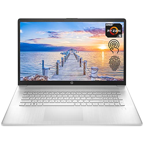 HP 17z 17.3" HD+ Touchscreen Laptop, AMD Ryzen 5 5625U Processor, 16GB DDR4 RAM, 256GB PCIe SSD, HDMI, Webcam, Fingerprint Reader, Wi-Fi 6, Windows 11 Home, Silver