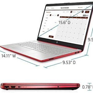 HP 2021 15.6" HD WLED Laptop, Intel Pentium Gold 6405U Dual-Core Processor, 4GB RAM, 128GB SSD, HDMI, Webcam, Intel UHD Graphics 605, Bluetooth, Wi-Fi, Windows 10 S, Red , with SKYPC 2Weeks Support