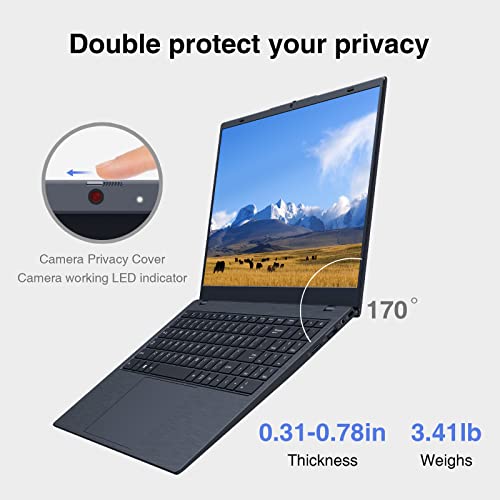 ECOHERO 2023 Laptop, 15.6" 1920x1080 FHD IPS Display, 12GB DDR4 RAM/256GB NVMe SSD, Intel N5095 Quad Core, Windows 11 laptops Computers, Dual Band WiFi, Bluetooth, Support Type c PD3.0 Fast Charging