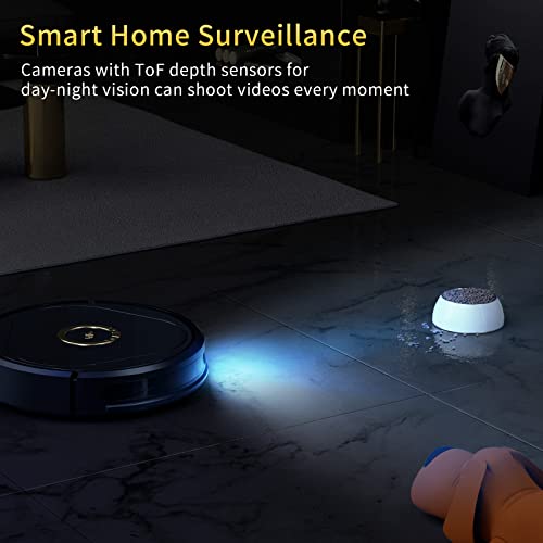 Trifo Robot Vacuum Cleaner, Robot Cleaner 3000Pa, Objects Avoidance, Visual SLAM Navigation, 1080P Camera Home Surveillance, AI Mapping, Self-Charging, WiFi 5GHz, Robotic Vacuums Work with Alexa