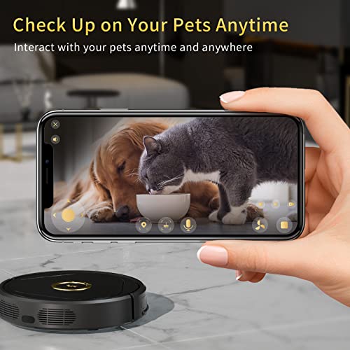 Trifo Robot Vacuum Cleaner, Robot Cleaner 3000Pa, Objects Avoidance, Visual SLAM Navigation, 1080P Camera Home Surveillance, AI Mapping, Self-Charging, WiFi 5GHz, Robotic Vacuums Work with Alexa