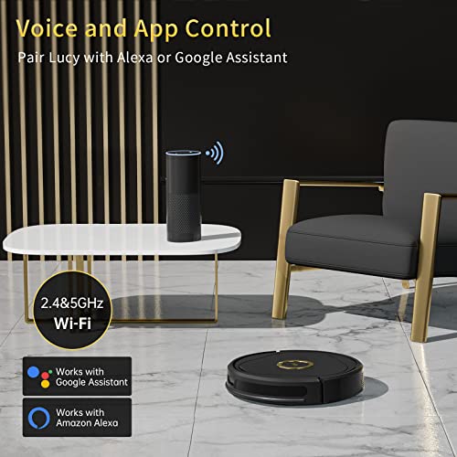 Trifo Robot Vacuum Cleaner, Robot Cleaner 3000Pa, Objects Avoidance, Visual SLAM Navigation, 1080P Camera Home Surveillance, AI Mapping, Self-Charging, WiFi 5GHz, Robotic Vacuums Work with Alexa