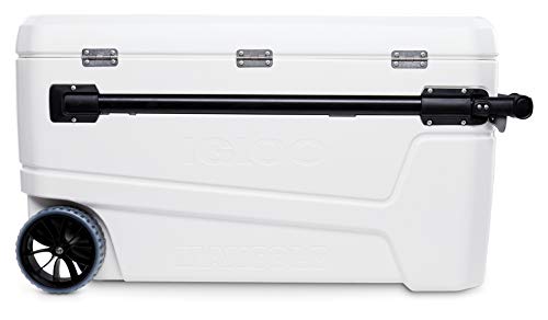 Igloo 110 Qt Glide Pro Portable Large Ice Chest Wheeled Cooler & Wire Basket for 90 Qt Rotomold Coolers, Black (20166)