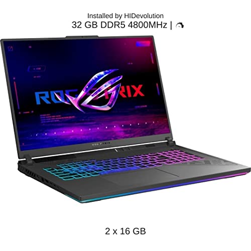 HIDevolution [2023] ASUS ROG Strix G18 G814JZ 18" QHD+ 240Hz, 2.2 GHz i9-13980HX, RTX 4080, 32 GB DDR5 RAM, 2 TB PCIe SSD, Windows 11 Home