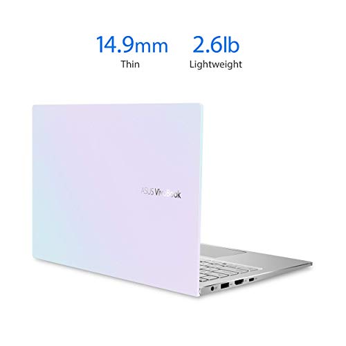 ASUS VivoBook S13 Thin and Light Laptop, 13.3 FHD Display, Intel Core i5-1035G1 CPU, 8GB LPDDR4X RAM, 512GB PCIe SSD, Windows 10 Home, Fingerprint Reader, Dreamy White, S333JA-DS51-WH (Renewed)