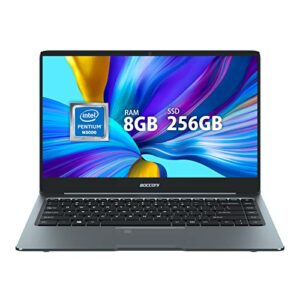 bocconi laptop leadbook pro 14.1″ windows 10 intel n5000 quad core notebook with 8gb ram, 256gb ssd, 1920 * 1080 pixels ips display, ac wifi, bt4.2, usb3.0, finger print