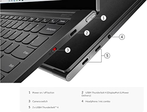 Lenovo IdeaPad Slim 9i 14" 4K UHD Touchscreen Ultra Laptop | Intel EVO Core i7-1195G7 | Backlit Keyboard | Fingerprint Reader | Black | Windows 11 (Black, 16GB DDR4 | 512GB SSD)