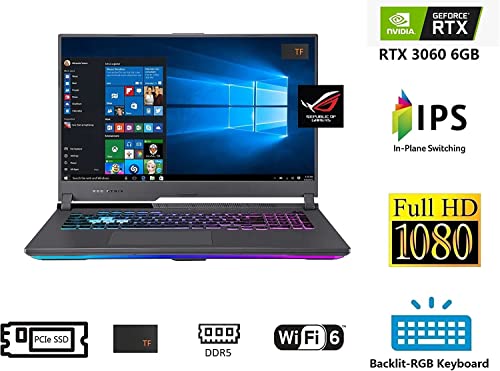 ASUS Latest ROG Strix Premium G15 Series Gaming Laptop, 15.6” 144Hz IPS FHD Display, 6GB NVIDIA RTX 3060, 8-Core AMD Gaming Ryzen 7-4800HX, 64GB DDR5, 4TB SSD, Wi-Fi6, Backlit RGB-KYB, Win11H, T.F