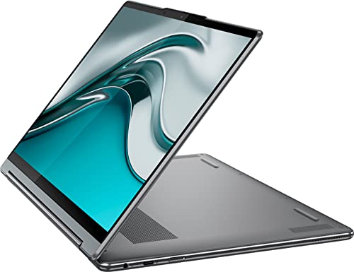 Lenovo Latest Yoga 9i, 12th Gen i7-1260P, 14" FHD (1920 x 1200) IPS, Anti-Glare, Touch, 400 nits,16 GB DDR5, 512 GB SSD, 1080P Camera, Pen 2, 3.3 lbs, Win 11 - Strom Grey (82LU004CUS)