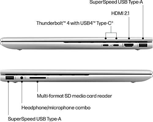 HP Envy X360 15 2-in-1 Laptop I 15.6” Full HD IPS Multi-Touch I 12th Gen Intel 10-core i7-1255U I 32GB DDR4 1TB SSD I Backlit Keyboard USB-C HDMI Office365 Win11Pro Silver + 32GB MicroSD Card
