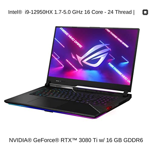 HIDevolution [2022] ASUS ROG Strix Scar 17 SE G733CX 17.3" WQHD 240Hz, 1.7 GHz i9-12950HX, RTX 3080 Ti, 64 GB 4800MHz RAM, 2 TB PCIe SSD