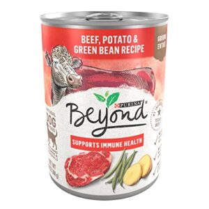 purina beyond beef, potato, and green bean grain free wet dog food natural pate with added vitamins and minerals – (12) 13 oz. cans