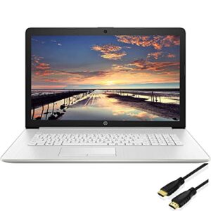 hp 2022 newest 17.3″ hd+ display laptop, 11th gen intel i3-1115g4(up to 4.1ghz, beat i5-1035g7), 16gb ddr4 ram, 1tb hdd+256gb pcie ssd, bluetooth, webcam, w/ hdmi cable, windows 11, silver