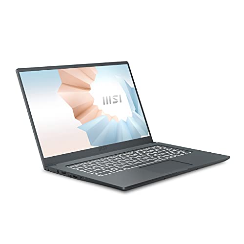 MSI Modern 15A Thin and Light Daily Laptop: 15.6" FHD 1080p, Intel Core i7-1195G7, Intel Iris Xe, 8GB, 512GB SSD, Win10, Carbon Gray (A11MU-653)