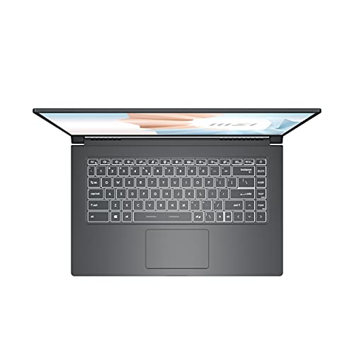 MSI Modern 15A Thin and Light Daily Laptop: 15.6" FHD 1080p, Intel Core i7-1195G7, Intel Iris Xe, 8GB, 512GB SSD, Win10, Carbon Gray (A11MU-653)