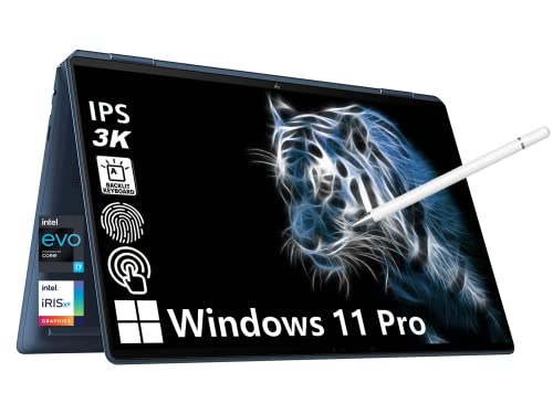 HP [Windows 11 Pro] Spectre 2-in-1 Convertible Business Laptop, 16" 3K Touchscreen, Intel Evo Platform Core i7-12700H, 16GB RAM, 1TB SSD, Thunderbolt 4, Fingerprint, Backlit Keyboard, Durlyfish