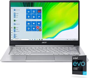 acer swift 3 thin & light laptop, 14″ fhd display, intel evo core i7-1165g7 processor, 8gb ram, 1tb nvme ssd, wi-fi 6, fingerprint reader, backlit keyboard, windows 11 home
