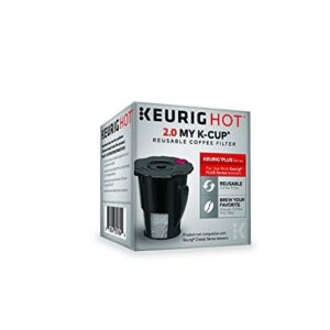 Keurig 2.0 My K-Cup Reusable Ground Coffee Filter, Compatible with All 2.0 Keurig K-Cup Pod Coffee Makers, 1 Count, Black