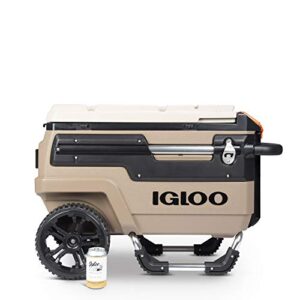 Igloo 70 Qt Premium Trailmate Wheeled Rolling Cooler, Brown