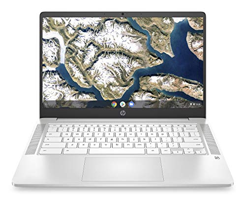 HP Chromebook 14-Inch HD Laptop, Intel Celeron N4000, 4 GB RAM, 32 GB eMMC, Chrome (14a-na0020nr, Ceramic White) (Renewed)