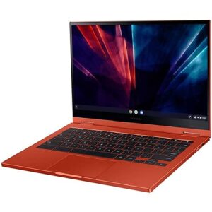 samsung galaxy chromebook 2, 13.3 inch 128gb, fiesta red 2021 model – xe530qda-ka1us (renewed)