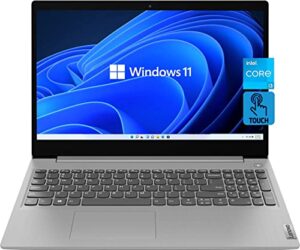 lenovo 2022 newest ideapad 3 laptop, 15.6 inch touch screen, intel core i3-1115g4 processor, 12gb ram, 512gb ssd, wifi 6, webcam, card reader, windows 11 home, bundle with jawfoal